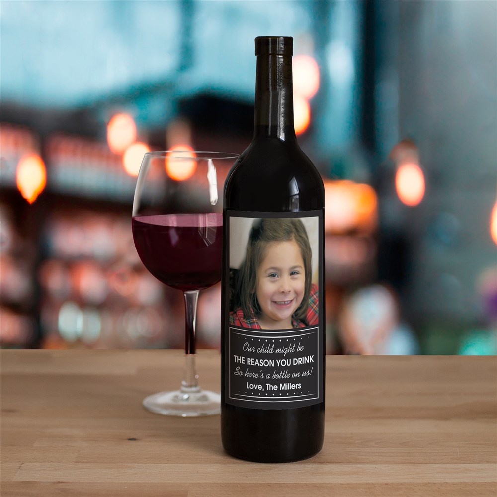 Personalized Reason I Drink Wine Bottle Labels | Personalized Teacher Gifts