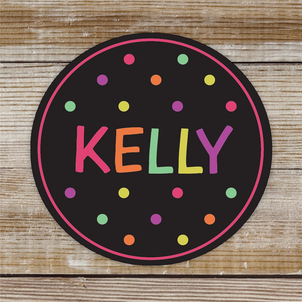 Personalized Polka Dot Kids Stickers | GiftsForYouNow