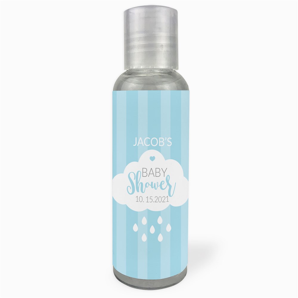 Personalized Baby Shower Rain Cloud Hand Sanitizer