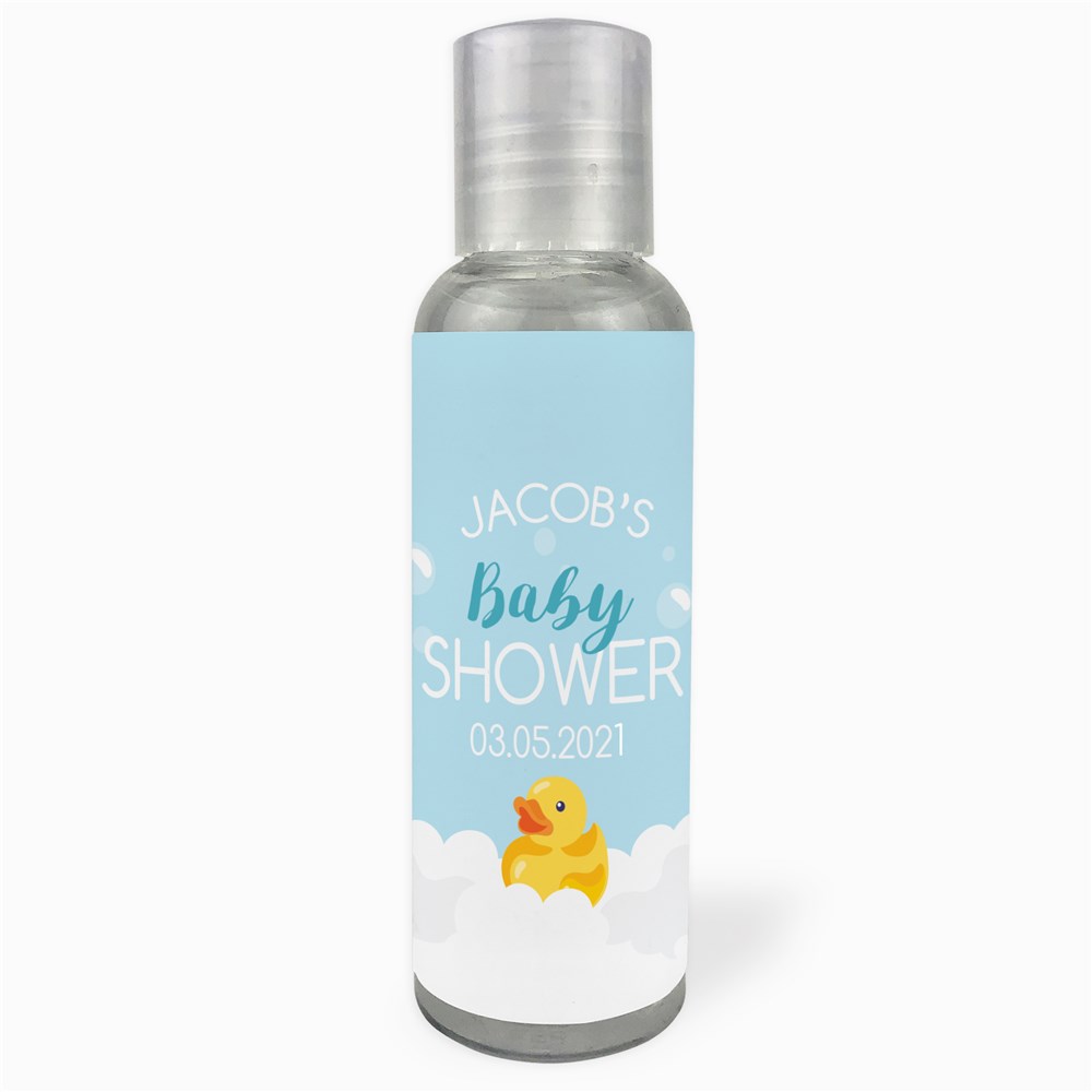 Personalized Baby Shower Rubber Duck Hand Sanitizer
