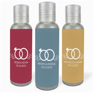 Personalized Wedding Rings Hand Sanitizer
