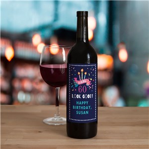 Personalized Looking Good Birthday Wine Bottle Labels