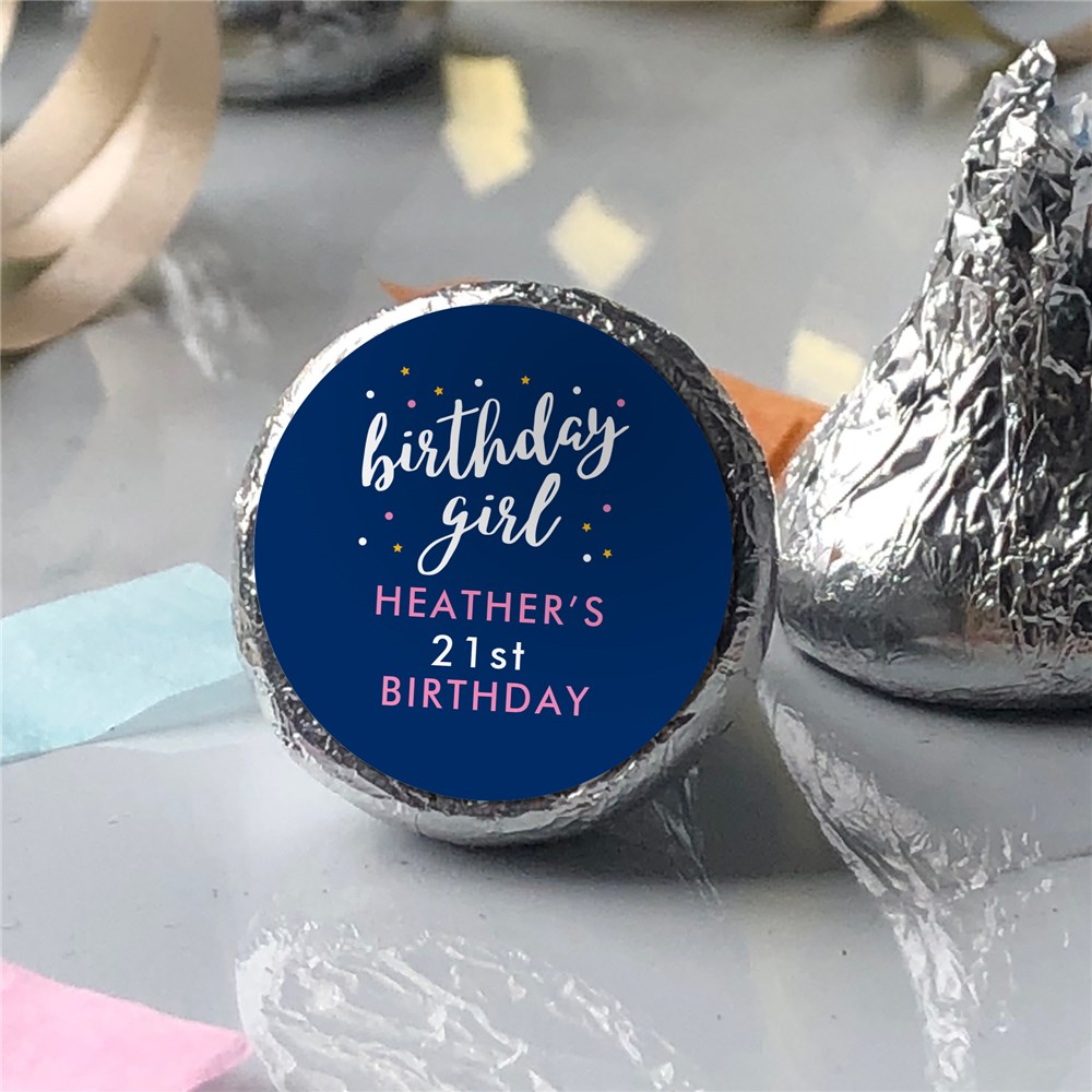 Personalized Birthday Girl Candy Labels