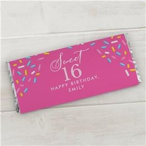 Personalized Sweet 16 Candy Bar Wrappers