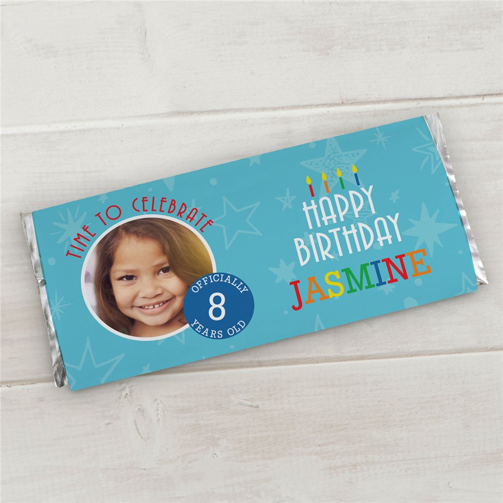 Personalized Happy Birthday Candy Bar Wrappers with Photo
