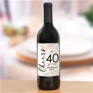 Personalized Cheers Birthday Wine Bottle Labels