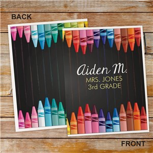 Personalized Rainbow Crayons Folder Set