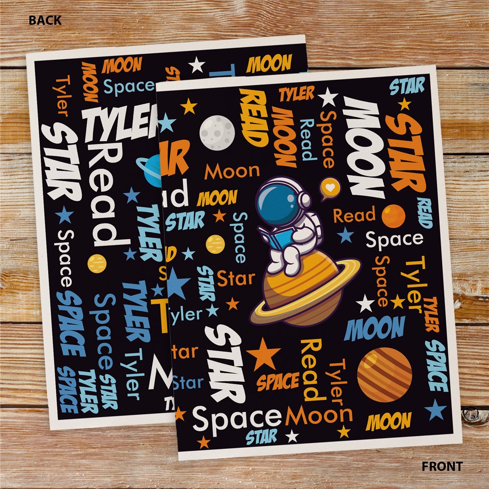 Personalized Space Word Art Folder Set