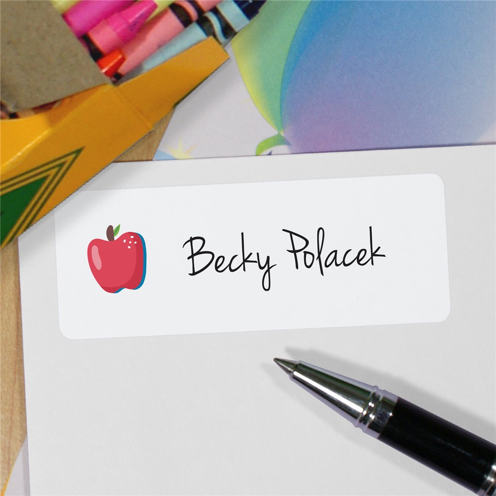 Personalized School Supply Icons Labels