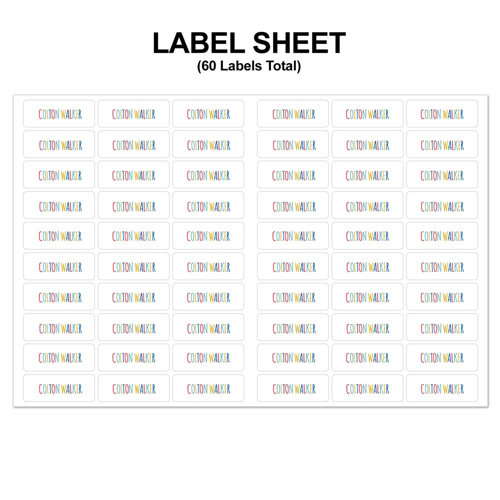 Personalized Alternating Colors Labels