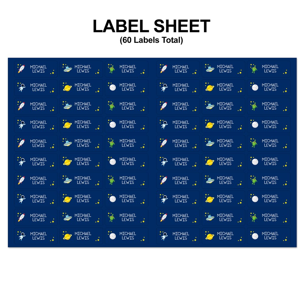 Personalized Space Icons Labels