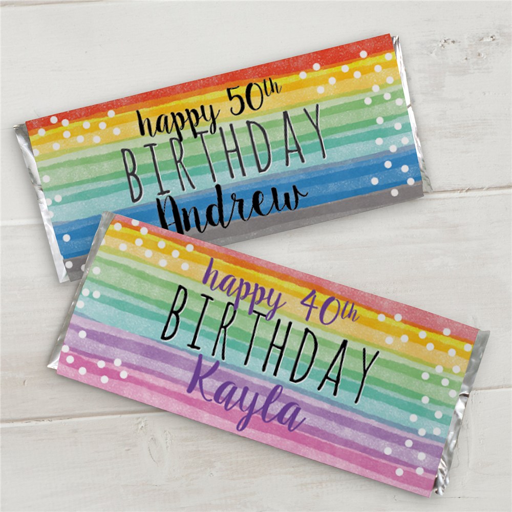 Personalized Watercolor Confetti Candy Bar Wrappers 11834115X