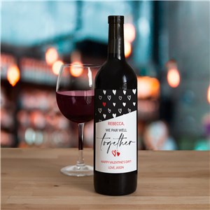 Personalized We Pair Well Together Wine Bottle Labels 11903111X