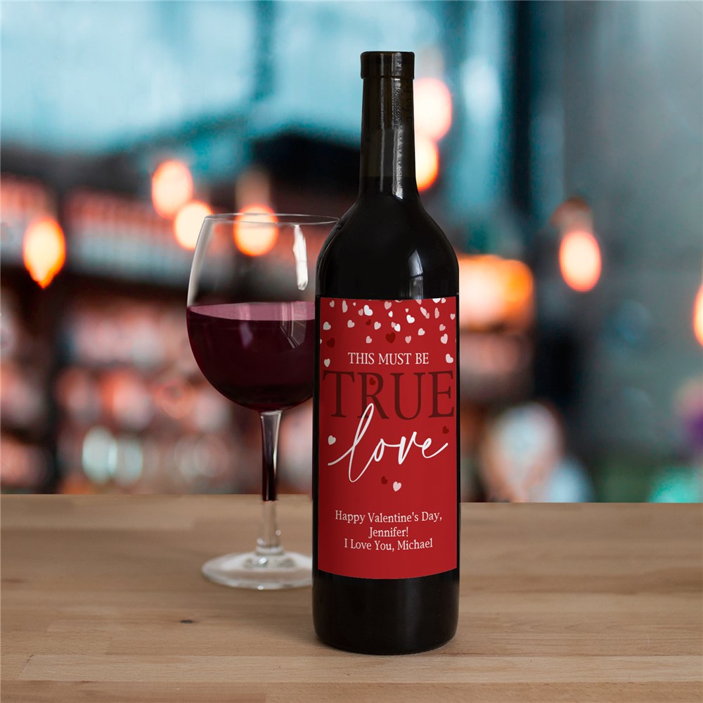 Personalized This Must Be Love Wine Bottle Labels
