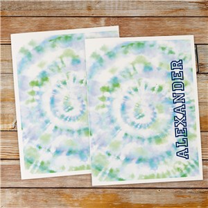 Personalized Tie Dye Kids' Folder Set