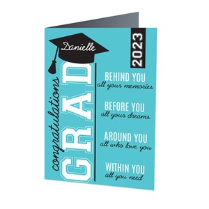 Personalized Inspirational Grad Card