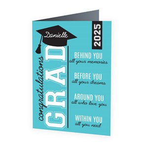 Personalized Inspirational Grad Card