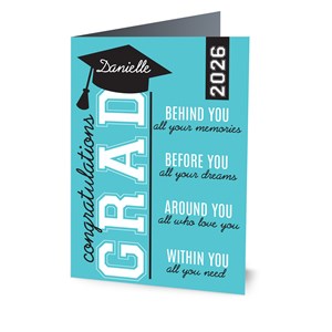 Personalized Inspirational Grad Card