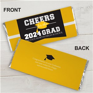 Personalized Cheers Congrats Grad Candy Bar Wrappers