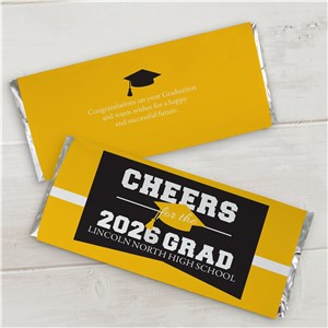 Personalized Cheers Congrats Grad Candy Bar Wrappers