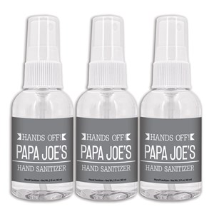 Personalized Hands Off Hand Sanitizer Spray Bottles Set of 3 1338309-16641