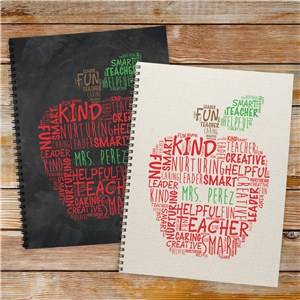 Personalized Teacher's Apple Notebook Set of 2 | Back To School Gifts