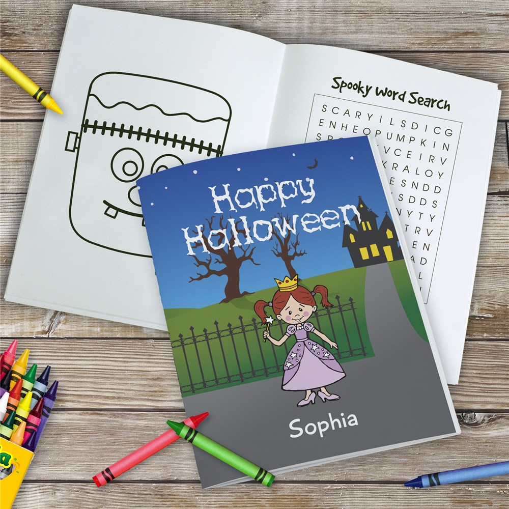Personalized Halloween Characters Coloring Book 1966516