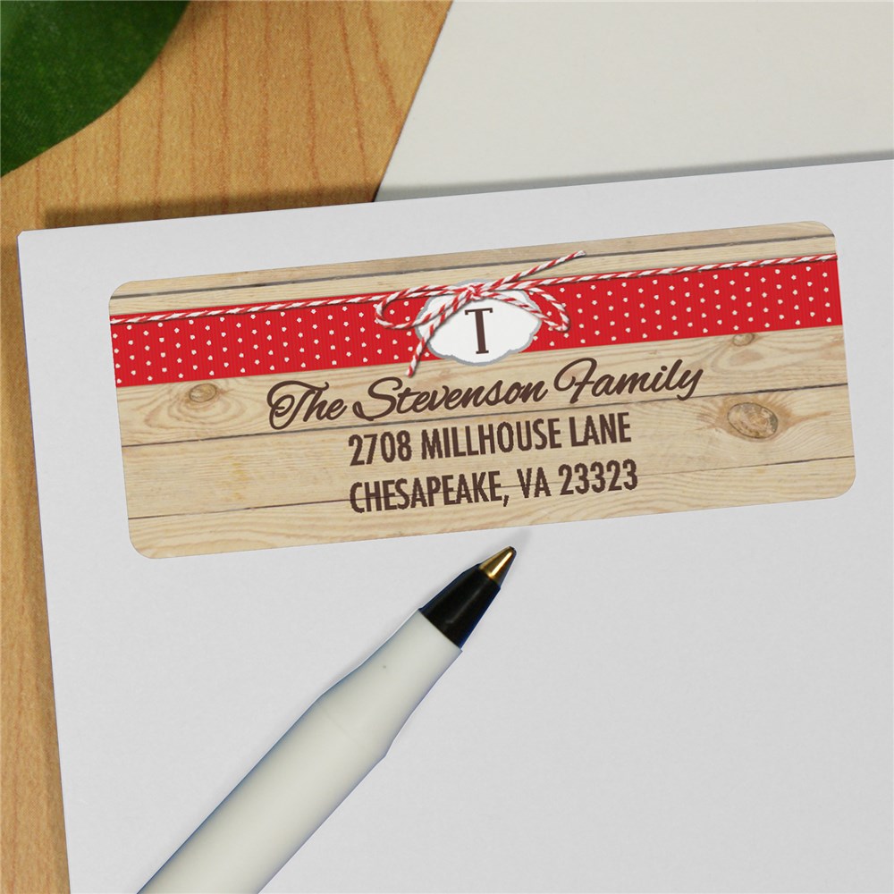 Burlap and String Personalized Address Labels | GiftsForYouNow