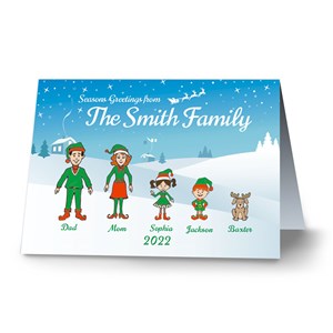 Holiday Character Personalized Christmas Cards-Folded | Personalized Christmas Cards