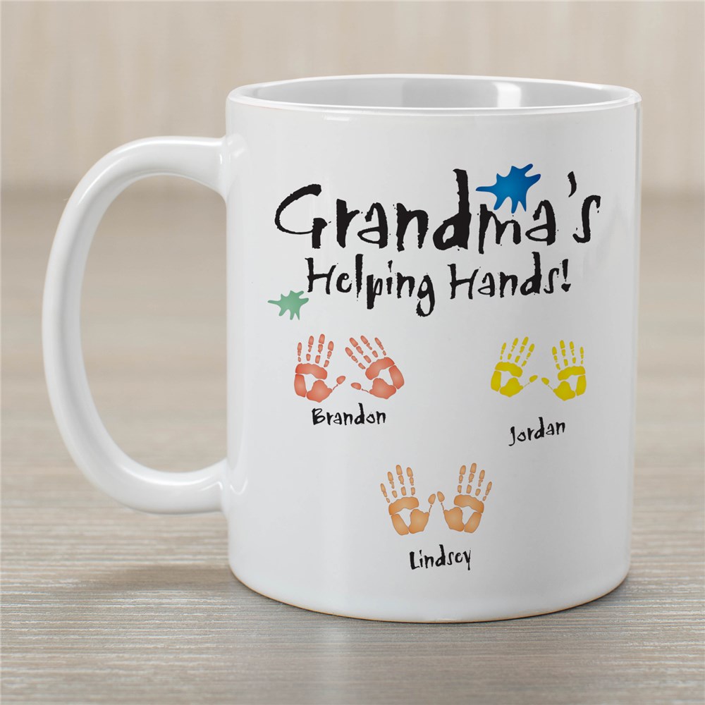 Helping Hands Personalized Ceramic Coffee Mug | Personalized Coffee Mugs