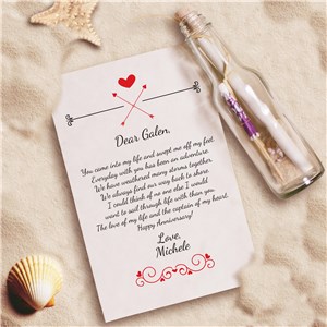 Personalized Endless Love Message in a Bottle | Valentine's Day Personalized Gifts For Her
