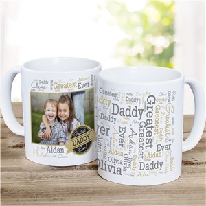 Greatest Dad Photo Word-Art Mug | Father's Day Mugs