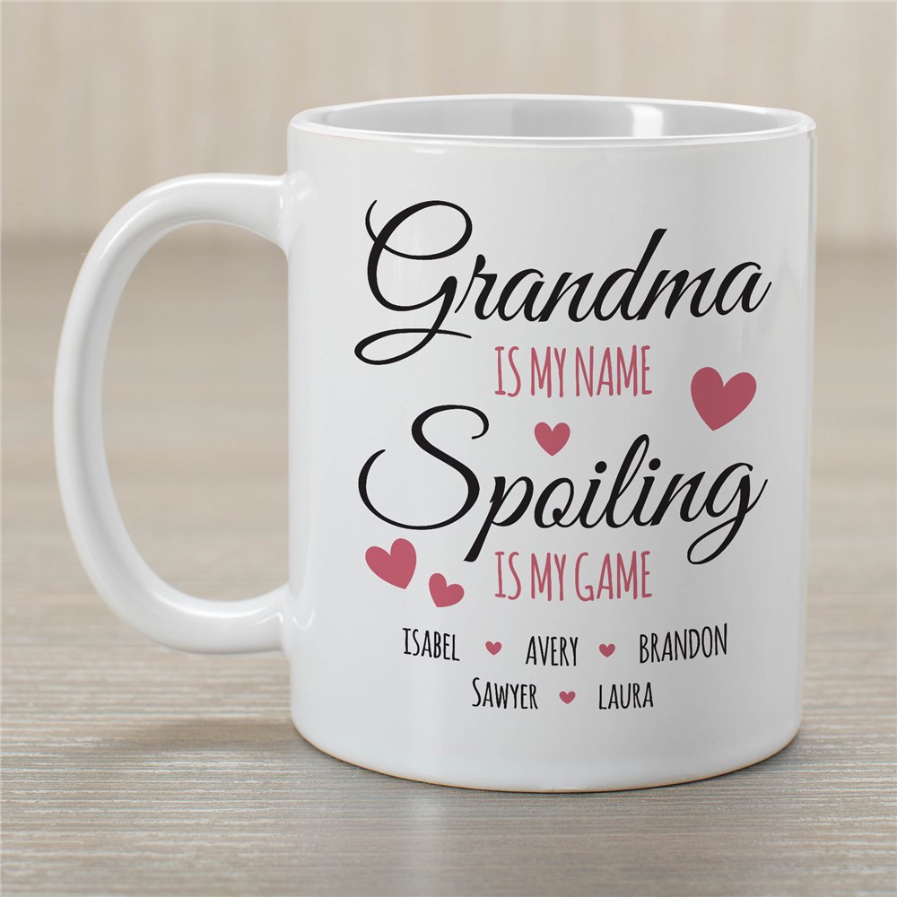 Personalized Spoiling is My Game Mug | Personalized Gifts For Grandparents