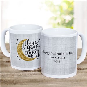 Personalized Love You To The Moon And Back Mug | Customizable Coffee Mugs