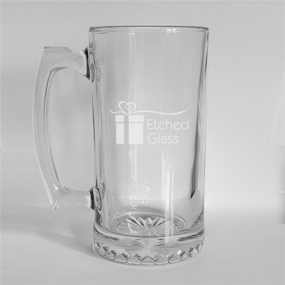 Engraved Beer My Valentine Glass Mug | Valentine's Day Mugs