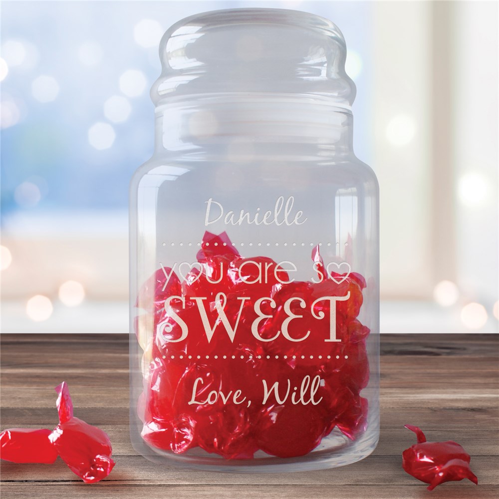 You Are Sweet Personalized Treat Jar GiftsForYouNow