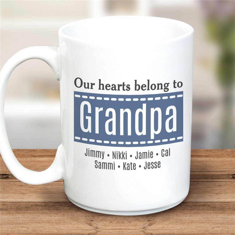 Personalized Our Hearts Belong To Mug | Grandpa Gifts