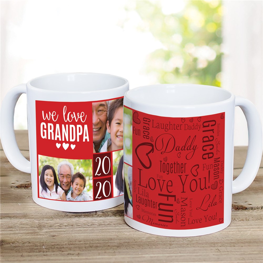 Personalized We Love You Word-Art Photo Mug | Personalized Mugs