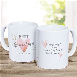 Personalized Best In The World Mug | Personalized Coffee Mugs for Grandma
