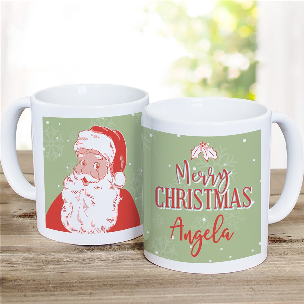 Personalized Vintage Merry Christmas Mug