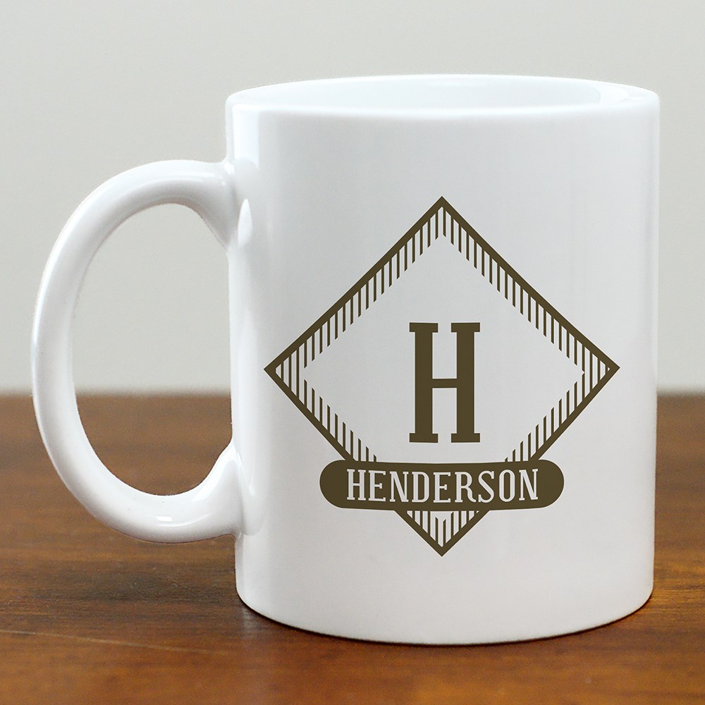 Personalized Striped Diamond Mug GiftsForYouNow