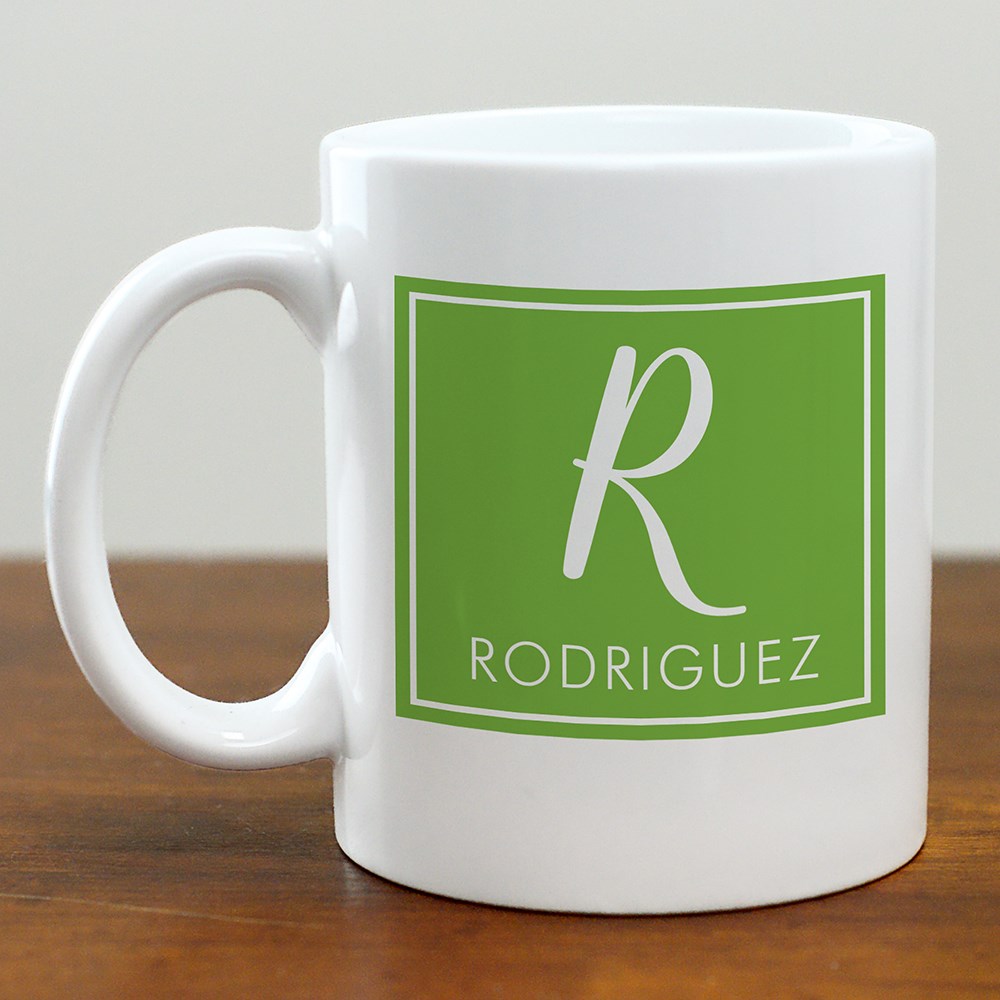 Personalized Square Initial Mug GiftsForYouNow