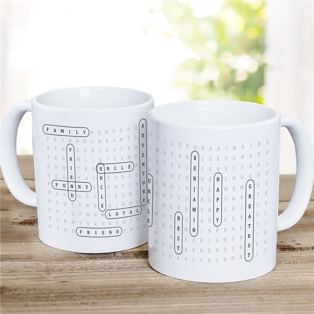 Word Search Coffee Mug | Customized Crossword Coffee Mug