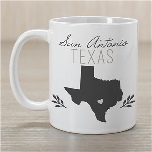 Personalized City And State Symbol Coffee Mug