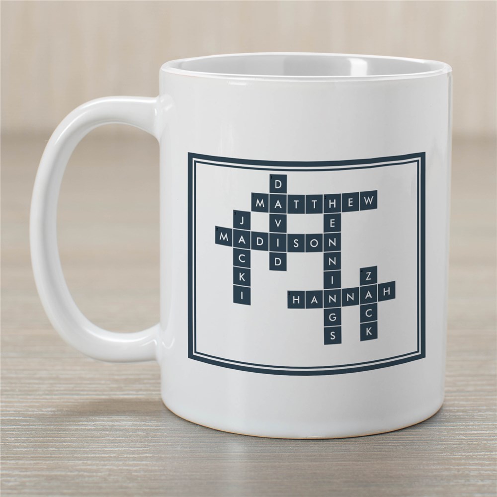 Personalized Crossword Mugs | Mug With Crossword Design