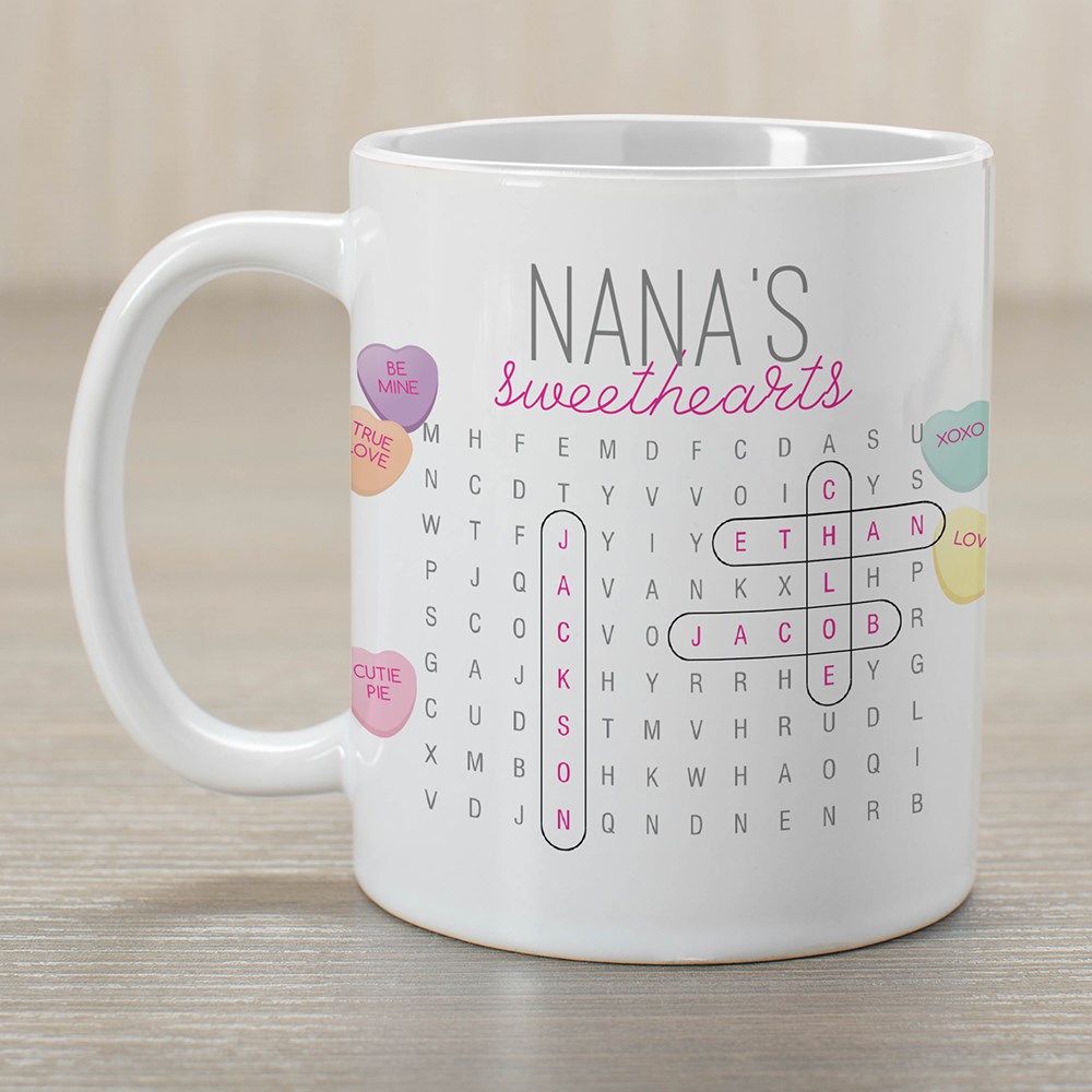 Valentine Gifts For Grandma | Word Search Mug