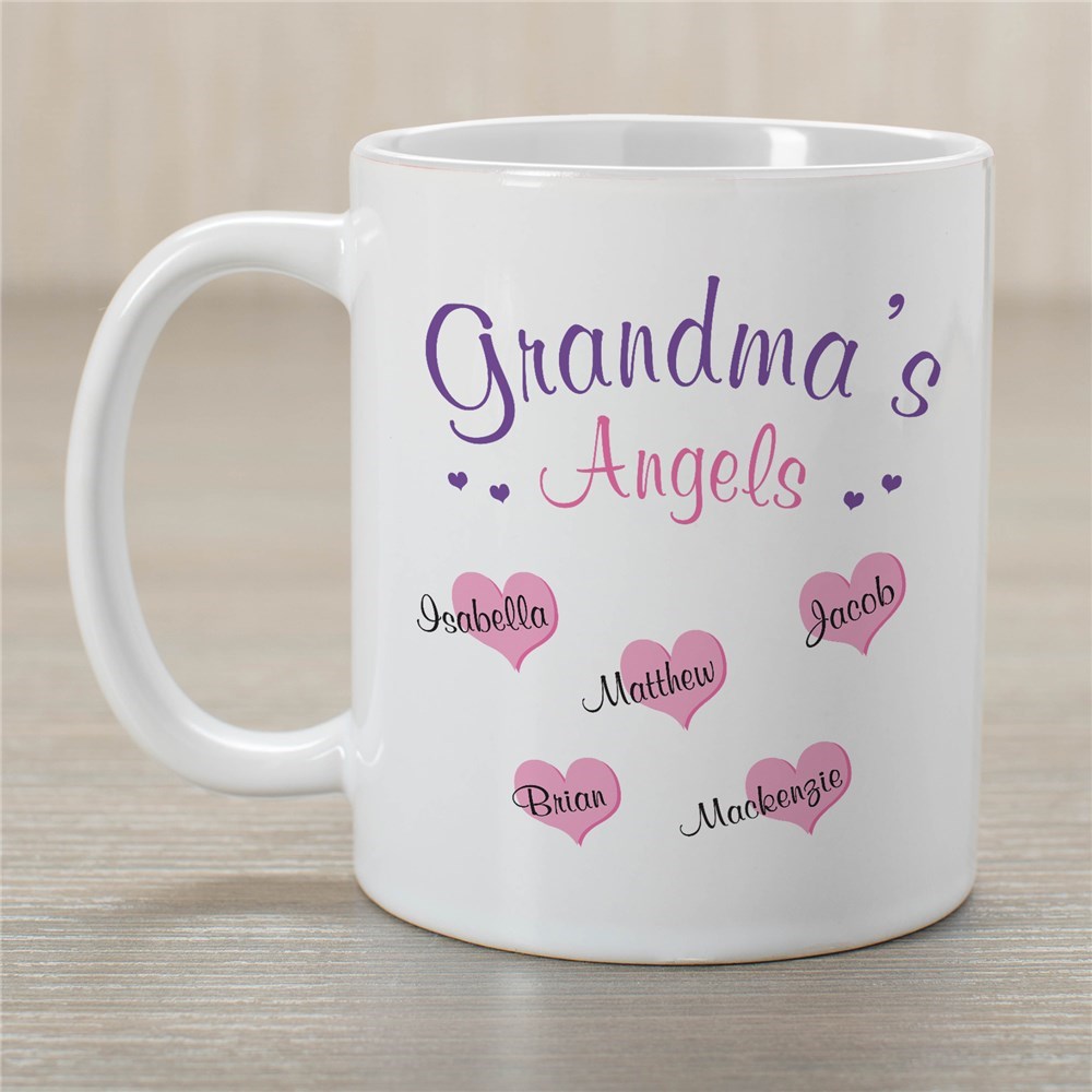 Angels of My Heart Personalized Coffee Mug | Grandma Gifts