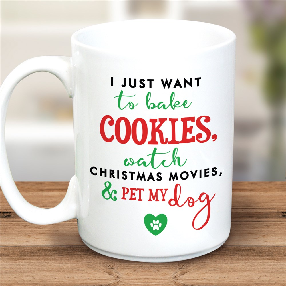 Personalized Bake Cookies & Watch Christmas Movies Mug