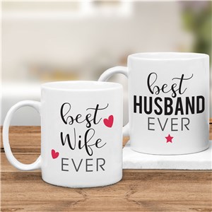 Personalized Best Ever Husband or Wife Coffee Mug