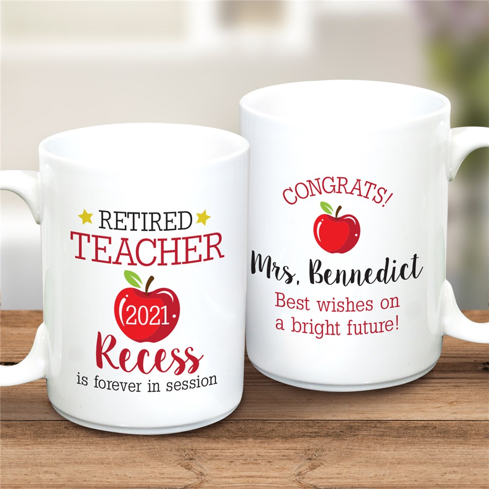 Personalized Retired Teacher Coffee Mug